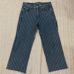 Striped American Eagle super stretch jeans
